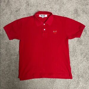 Vintage Comme De Garcos Classic Red Polo